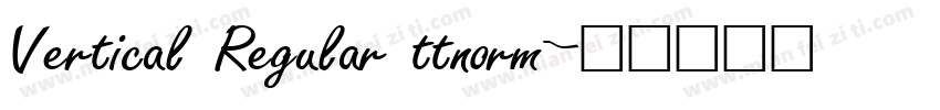 Vertical Regular ttnorm字体转换